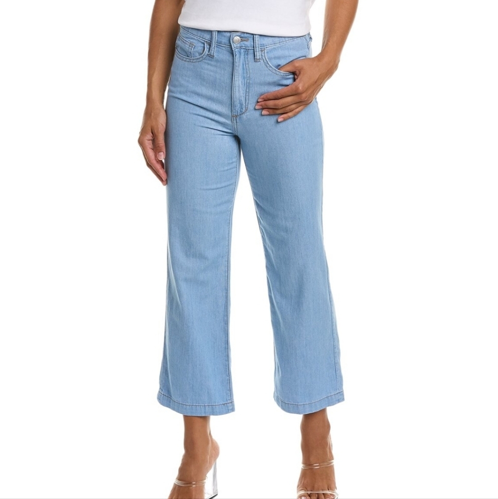 Joe's Jeans Faithe High-Rise Wide Leg Crop Jean Sz 27, 100% cotton